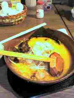 白樺山荘　みそラーメン。　こくがあり非常に美味しいです。